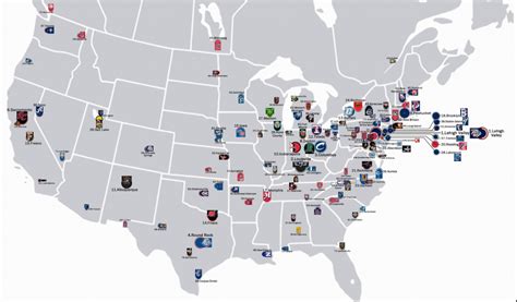 Map of Minor League Baseball Stadiums